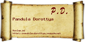 Pandula Dorottya névjegykártya